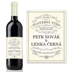Svatební etiketa na víno 0,75l - SE220032