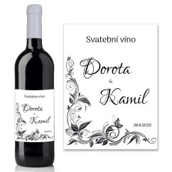 Svatební etiketa na víno 0,75l - SE220044