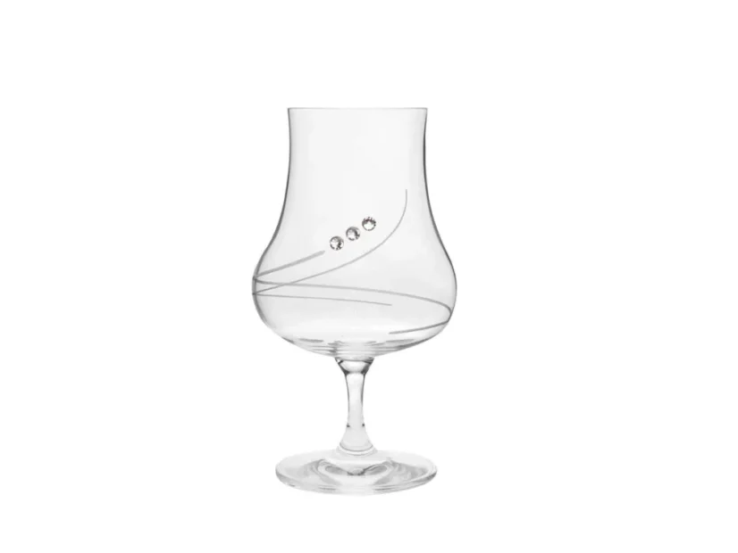 Sklenice na rum s krystaly Preciosa 220ml - Stuhy 4ks