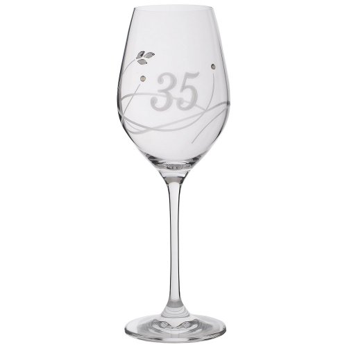 Sklenice na víno  Swarovski 360 ml - jubileum 35