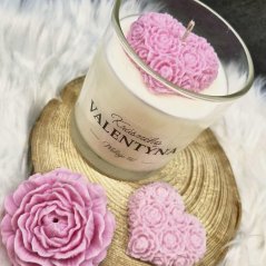 Vonná sójová svíčka v krabičce  k Valentýnu: Jasmín & Vanilka 200g