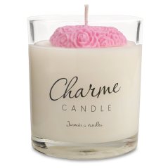 Vonná sójová svíčka srdce - Jasmín a vanilka - 200g