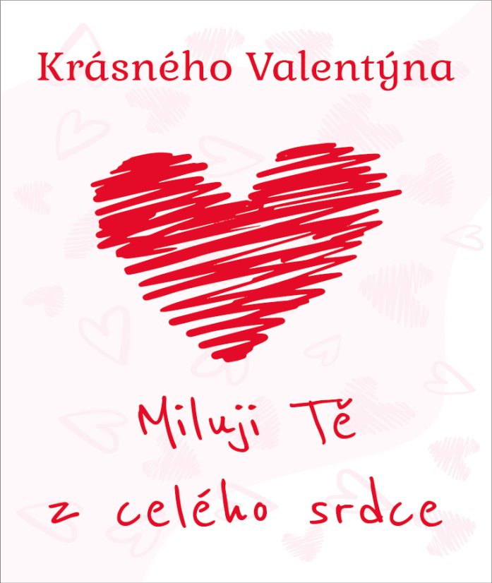 Vonná sójová svíčka s etiketou k Valentýnu - 200g - srdíčka