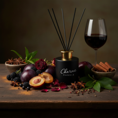 Aromatický profil vůně Golden Harvest – vizuální kompozice vonných složek a přírodních ingrediencí