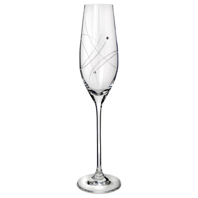 Sklenice na sekt s krystaly Swarovski