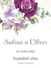Svatební etiketa na víno 0,75l - SE220019