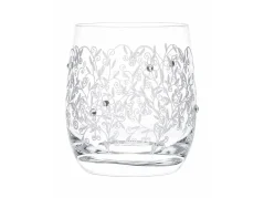 Sklenice na whisky Globo 350 ml s krystaly Preciosa - Flora 4 ks