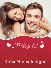 Etiketa na víno 0,75l  - přání k Valentýnu - VT220003