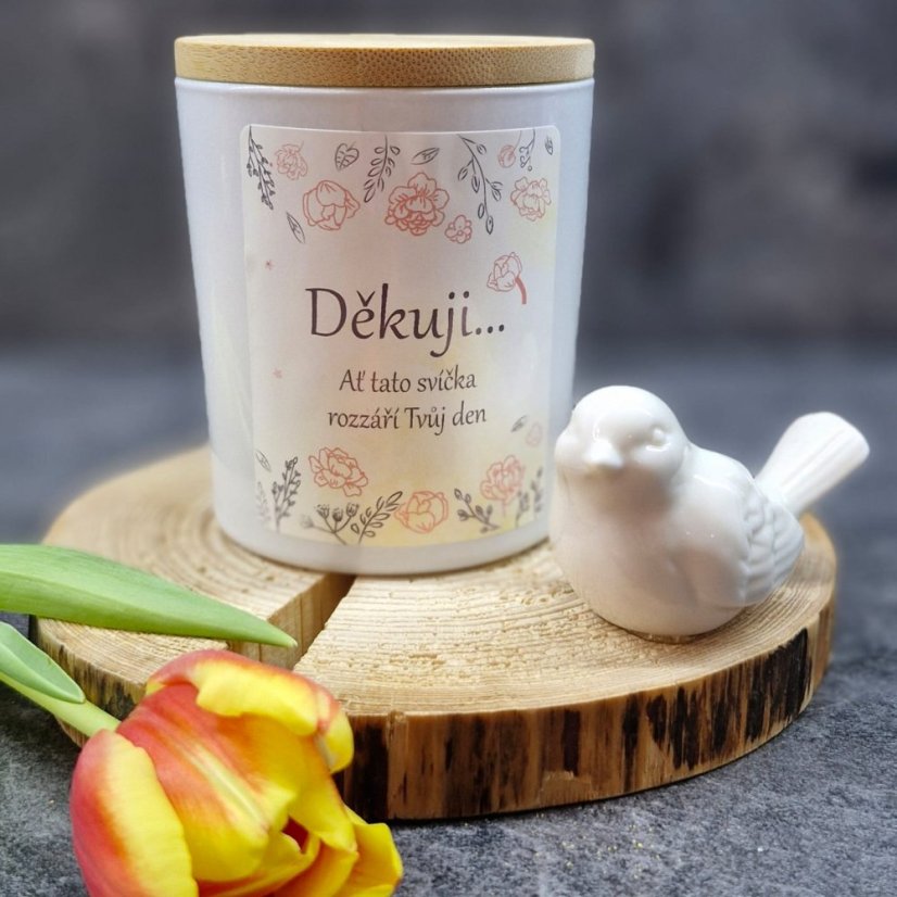 Vonná sójová svíčka - Děkuji - 200g