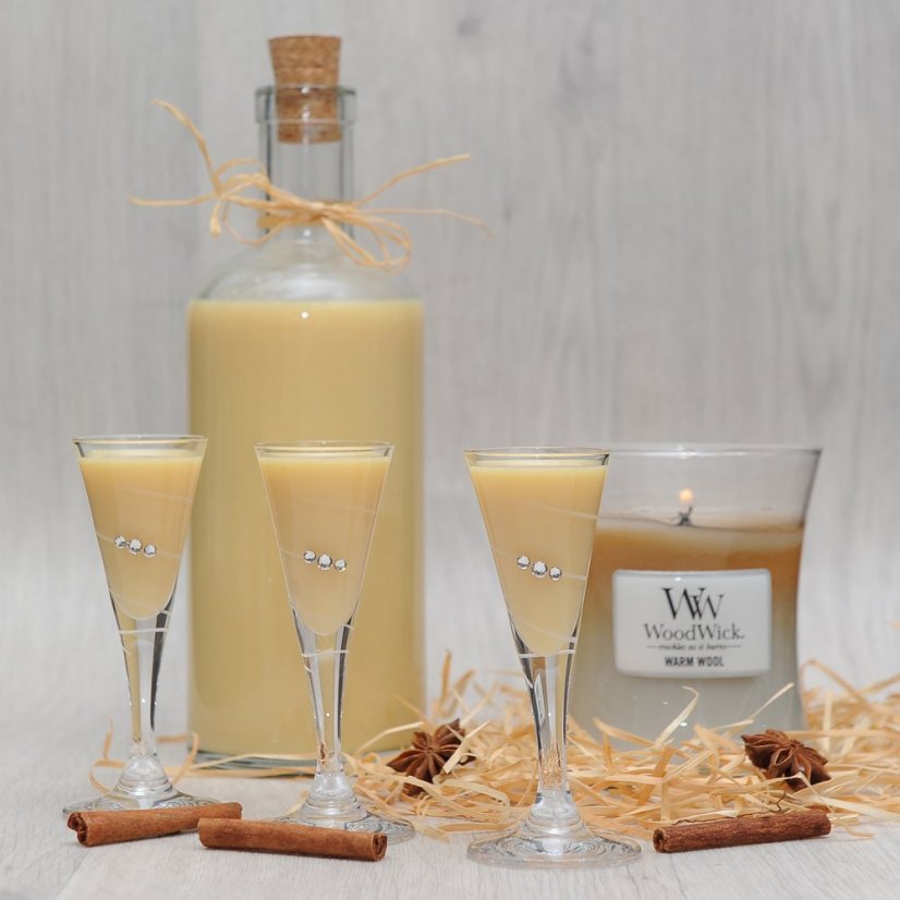 Sklenice na likér 25ml s krystaly Preciosa - spirála 6ks
