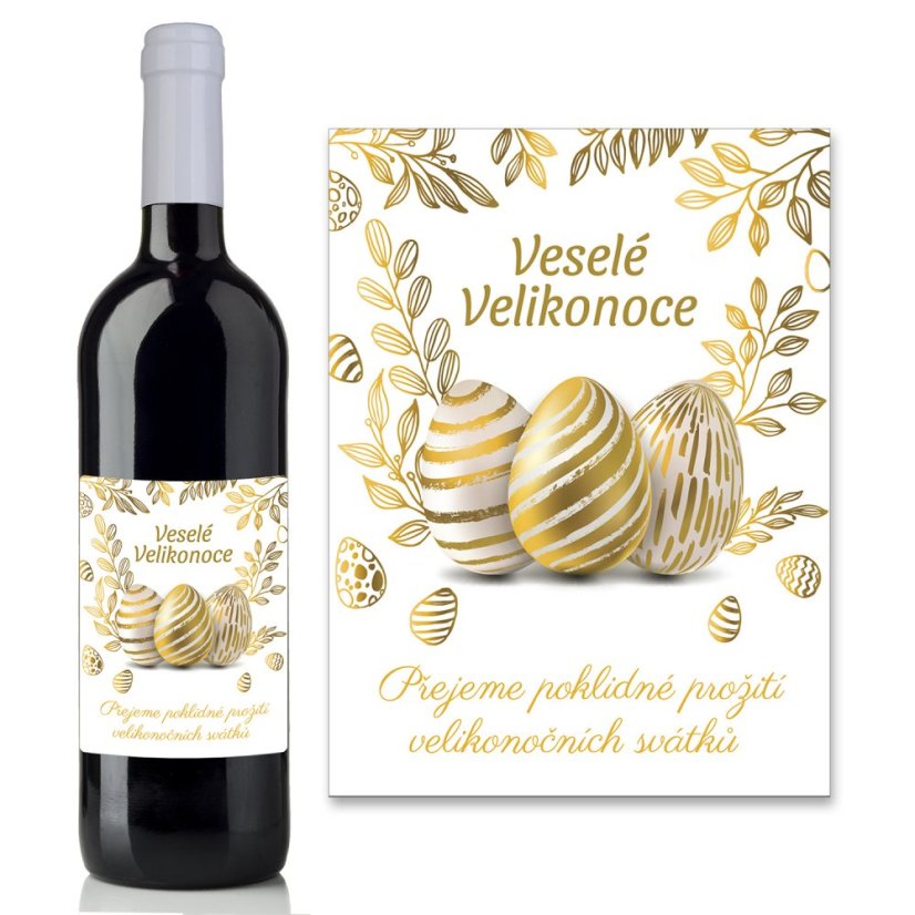 Víno s velikonoční etiketou 0,75L - Veselé Velikonoce