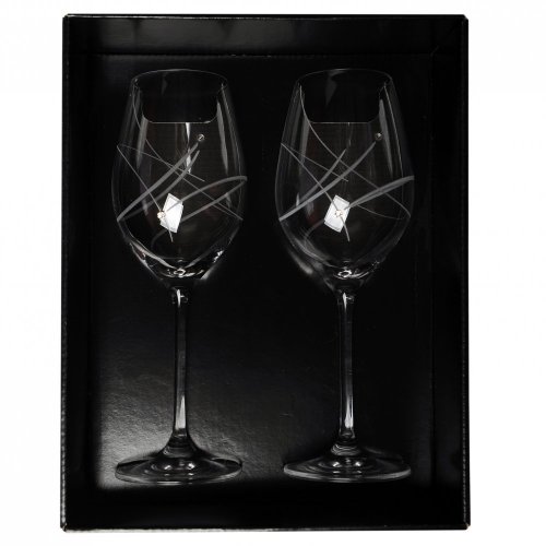 Sada 2 ks sklenic na víno s krystaly Swarovski 470 ml - Celebration