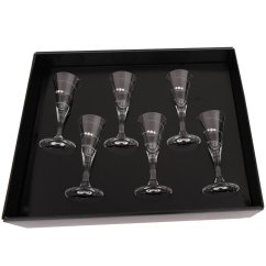 Sklenice na likér 25ml s krystaly Swarovski - spirála 6ks