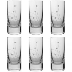 Sklenice na destiláty 70ml s krystaly Preciosa - Linie 6ks