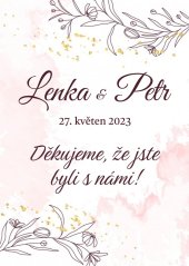 Samolepicí svatební etiketa na mini víno 0,187l - MN220007