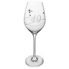 Sklenice na víno 360 ml s krystaly Swarovski - jubileum 40