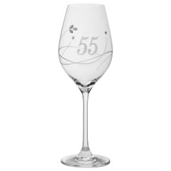 Sklenice na víno 360 ml s krystaly Swarovski - jubileum 55