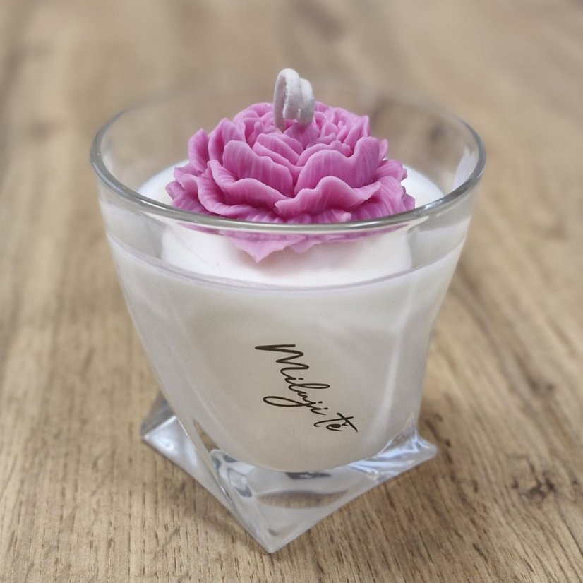 Sójová svíčka „Miluji Tě“  jasmín a vanilka 210g