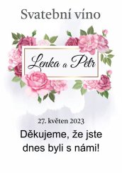 Samolepicí svatební etiketa na mini víno 0,187l - MN220005