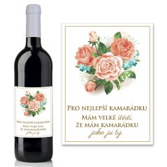 Víno pro pro nejlepší kamarádku - motiv růže 0,75L