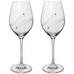 Sklenice na víno s krystaly Preciosa 360 ml - Celebration 2ks
