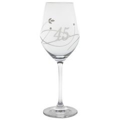 Sklenice na víno 360 ml s krystaly Swarovski - jubileum 45