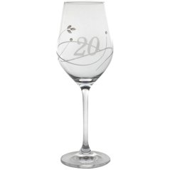 Sklenice na víno 360 ml s krystaly Swarovski - jubileum 20