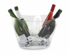 Chladící nádoba na víno a sekt - ovál transparentní