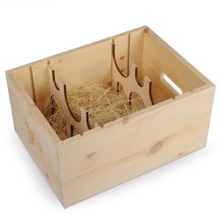 Dřevěná bedýnka na 6 láhví vína