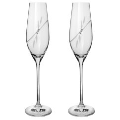 Sklenice na sekt s krystaly Preciosa 210ml - Plant 2ks