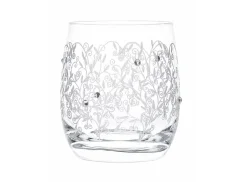 Sklenice na whisky Globo 350 ml s krystaly Preciosa - Flora 4 ks