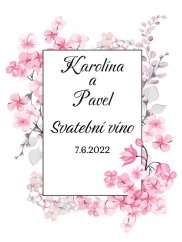 Svatební etiketa na víno 0,75l - SE220007