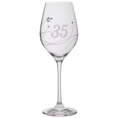 Sklenice na víno Swarovski 360 ml - jubileum 35