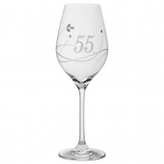Sklenice na víno 360 ml s krystaly Swarovski - jubileum 55