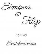 Svatební etiketa na víno 0,75l - SE220026