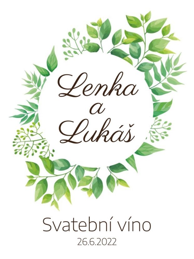 Svatební etiketa na víno 0,75l - SE220013