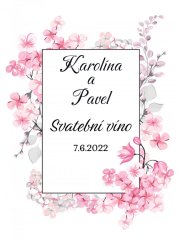 Svatební etiketa na víno 0,75l - SE220007