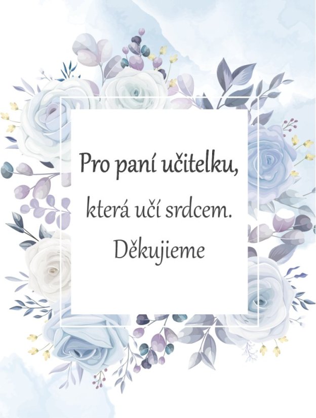 Víno 0,75l s etiketou Pro paní učitelku - modrá PU25005