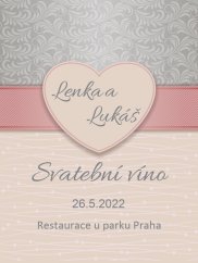 Svatební etiketa na víno 0,75l - SE220001