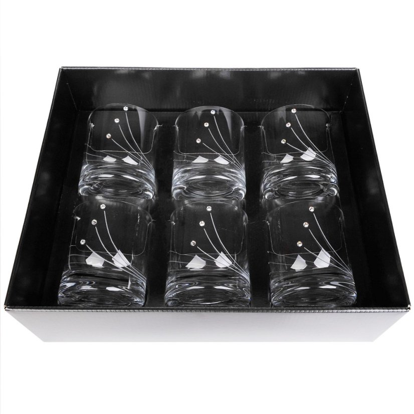 Sklenice na whisky 300 ml s krystaly Preciosa - Linie 6 ks