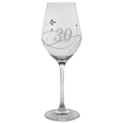 Sklenice na víno 360 ml s krystaly Swarovski - jubileum 30