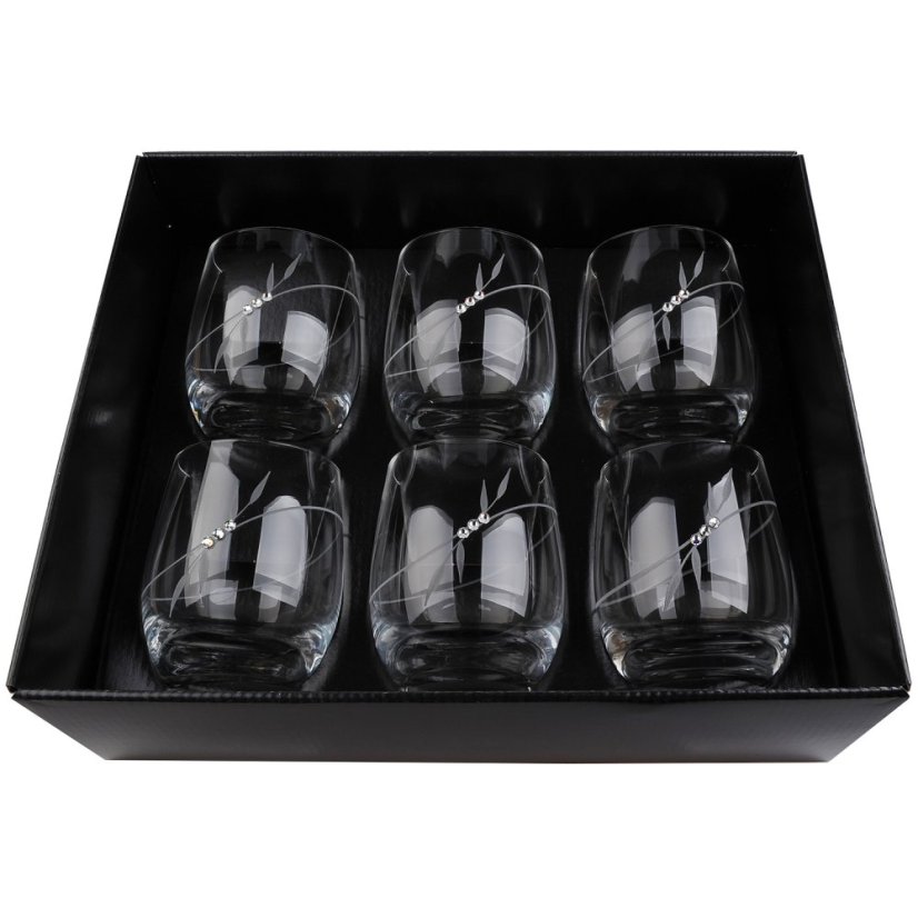 Sklenice na whisky Globo 350 ml s krystaly Preciosa - Plant 6 ks