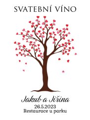 Svatební etiketa na víno 0,75l - SE220036