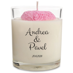 Svatební vonná sójová svíčka 200g