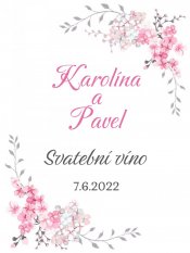 Svatební etiketa na víno 0,75l - SE220006