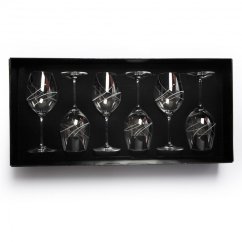 Sada 6 ks sklenic na víno s krystaly Preciosa 470 ml - Celebration