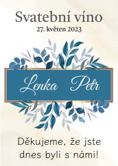 Samolepicí svatební etiketa na mini víno 0,187l - MN220008