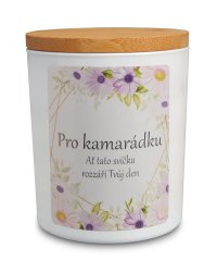 Vonná svíčka ze 100% přírodního sójového vosku jako dárek pro kamarádku.