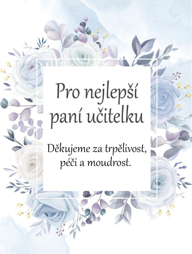 Víno 0,75l s etiketou Pro paní učitelku - modrá PU25002