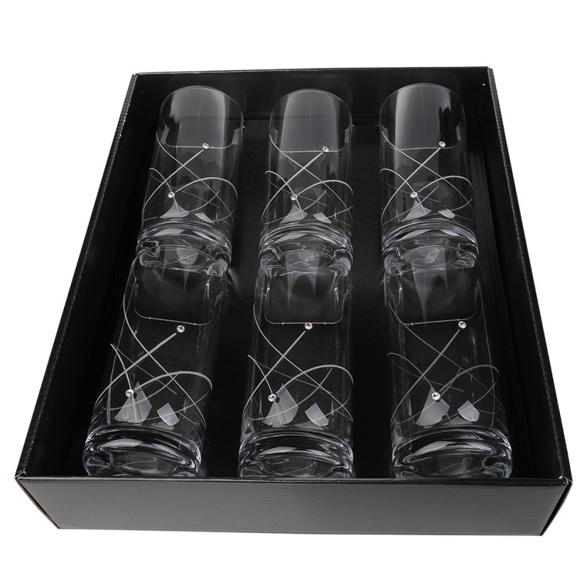 Sklenice na nealko 250 ml s krystaly Preciosa - Celebration 6ks